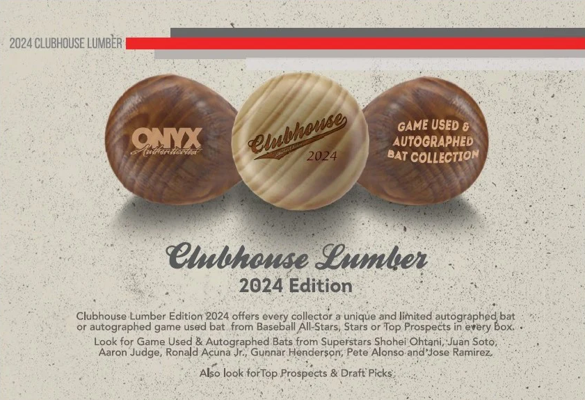 2024 Onyx Baseball Clubhouse Lumber Collection Series 2 Autographed Bat