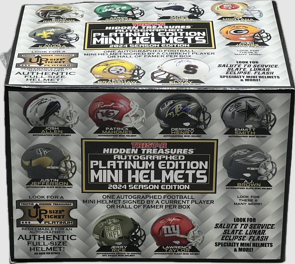 Tristar Hidden Treasures NFL Autographed Platinum Edition Single Mini Helmet