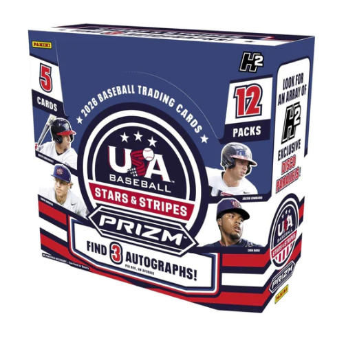 2026 Panini Prizm USA Baseball Stars Stripes H2 Box