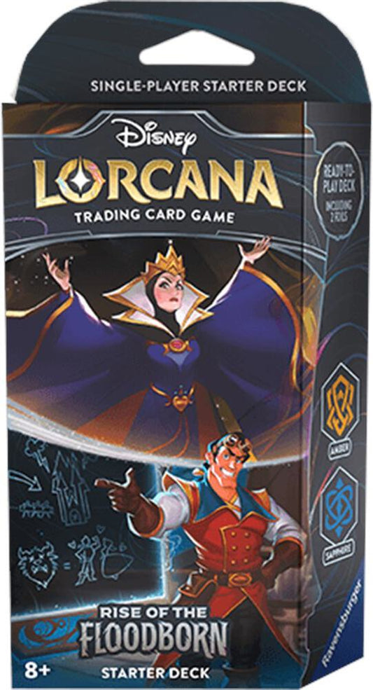 Lorcana Rise Of The Floodborn Starter Deck Amber Sapphire