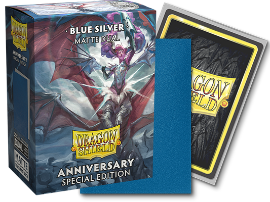 Dragon Shield - Blue Silver - Matte Standard Size Card Sleeves