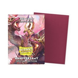 Dragon Shield -  Pomegranate(Red) & Gold - Matte Standard Size Card Sleeves