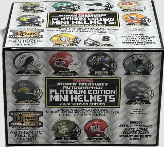 Tristar Hidden Treasures NFL Autographed Platinum Edition Single Mini Helmet