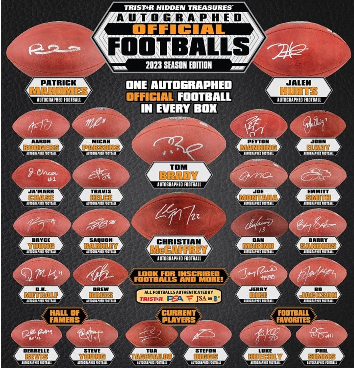 2023 TriStar Hidden Treasures Single Autographed NFL Football